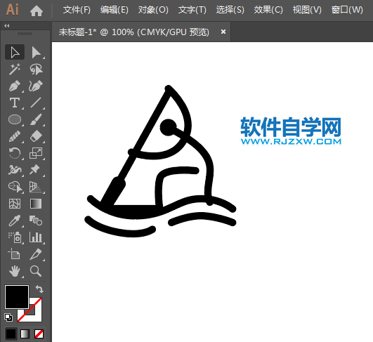 ai制作皮劃艇標(biāo)識的方法與步驟