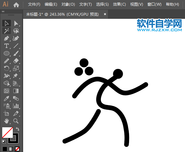 ai制作鐵人三項(xiàng)標(biāo)識(shí)的方法與步驟