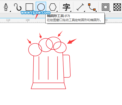 簡(jiǎn)筆畫(huà)啤酒杯怎么用CDR畫(huà)出來(lái)