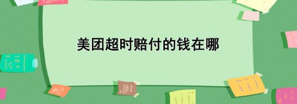 美團(tuán)超時(shí)賠付的錢在哪
